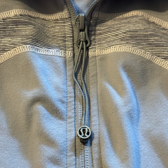 Lululemon Fill Zip In Stride Jacket We Are From Space Fossil Gray Size 8 - Picture 10 of 10